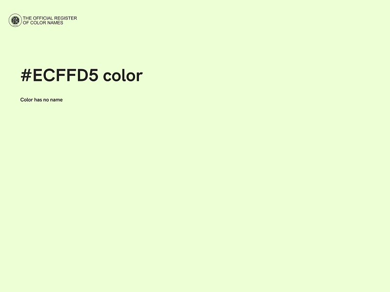 #ECFFD5 color image