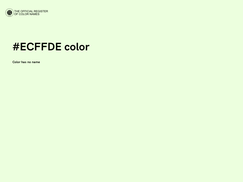 #ECFFDE color image