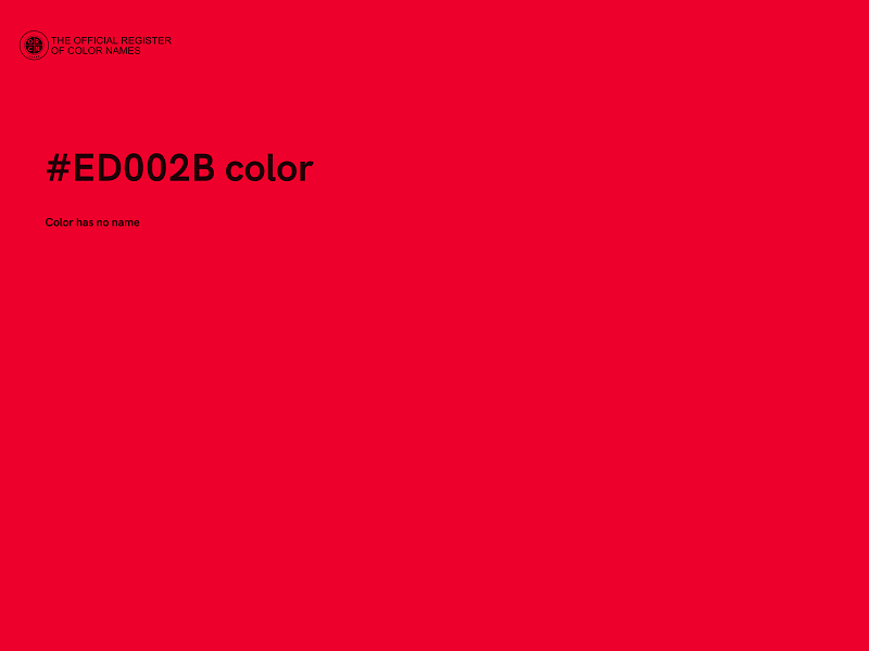 #ED002B color image