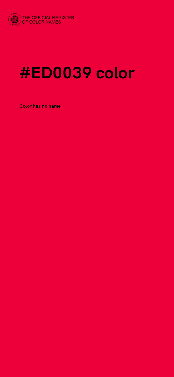 #ED0039 color image
