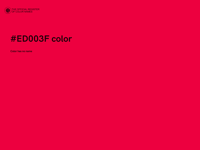 #ED003F color image