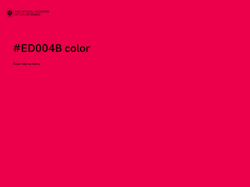 #ED004B color image