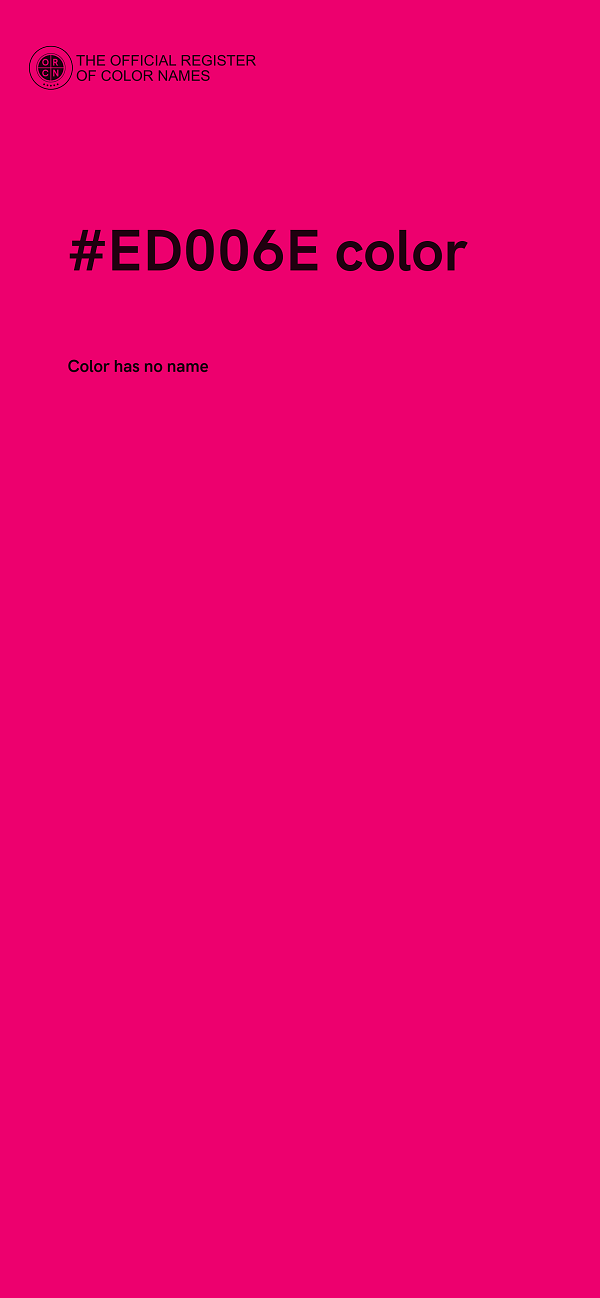 #ED006E color image