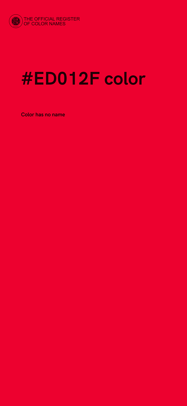#ED012F color image
