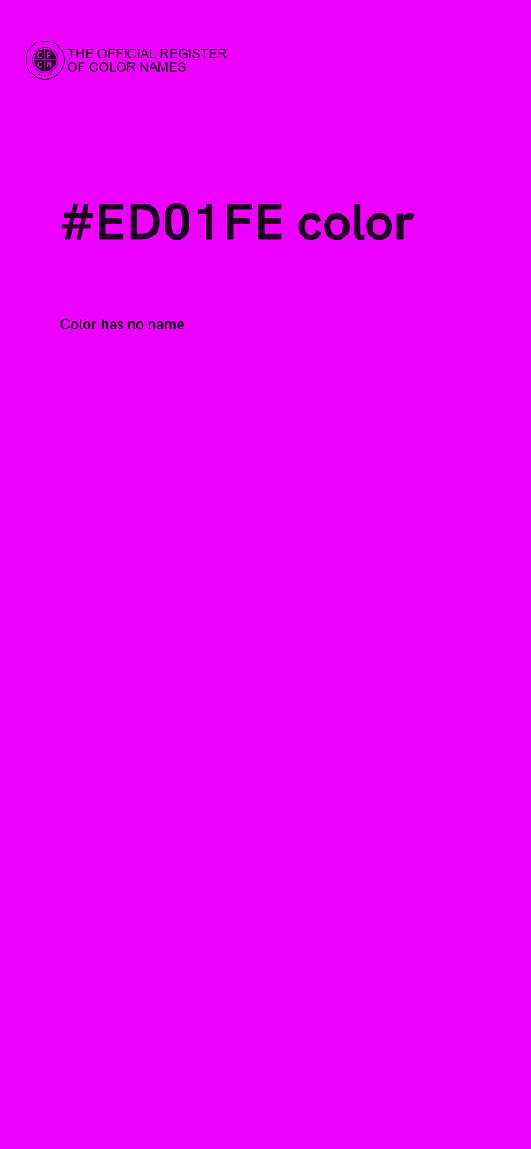 #ED01FE color image