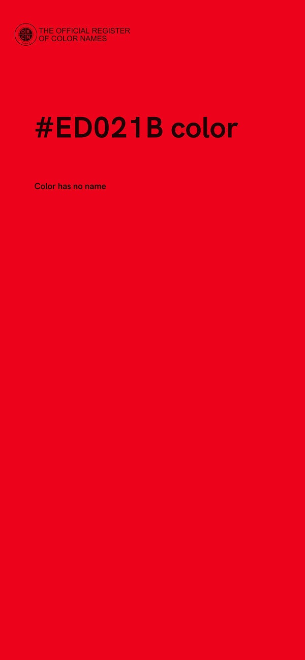 #ED021B color image