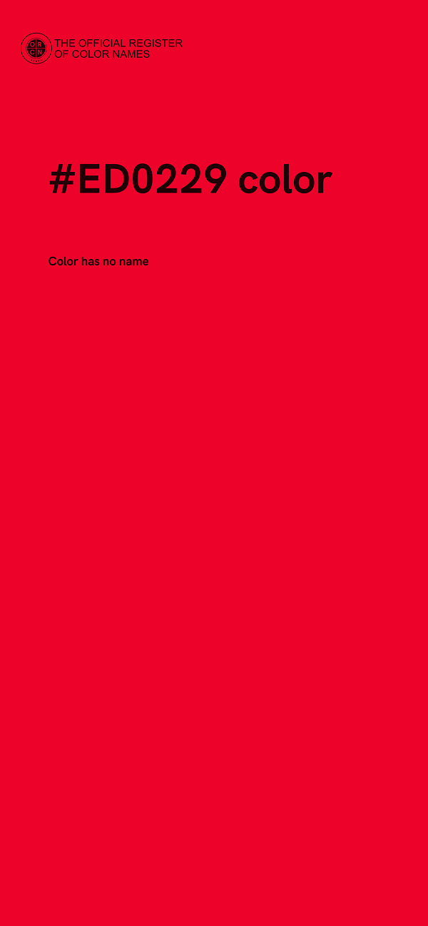 #ED0229 color image