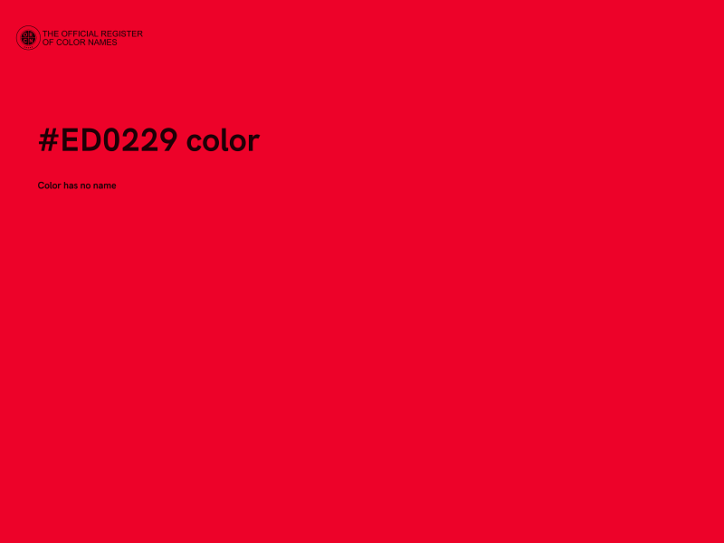 #ED0229 color image