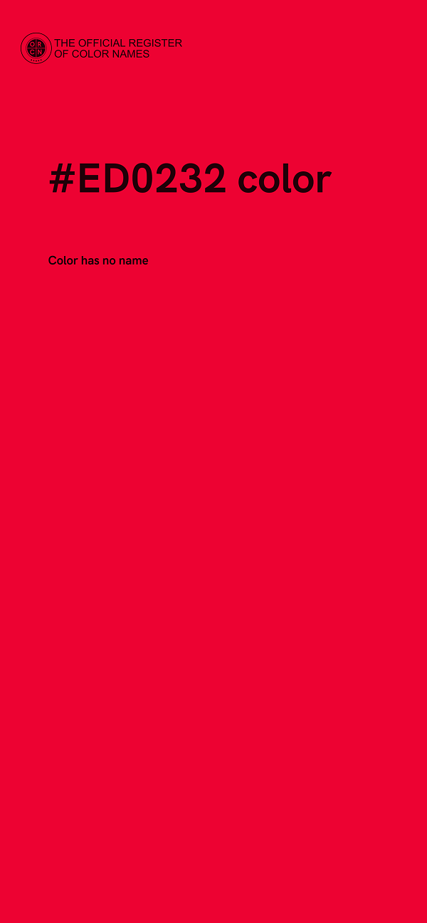 #ED0232 color image