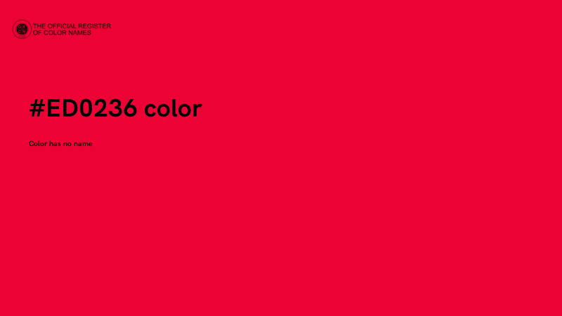 #ED0236 color image