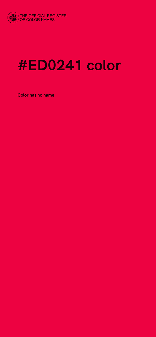 #ED0241 color image