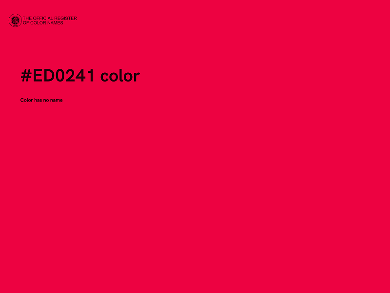 #ED0241 color image