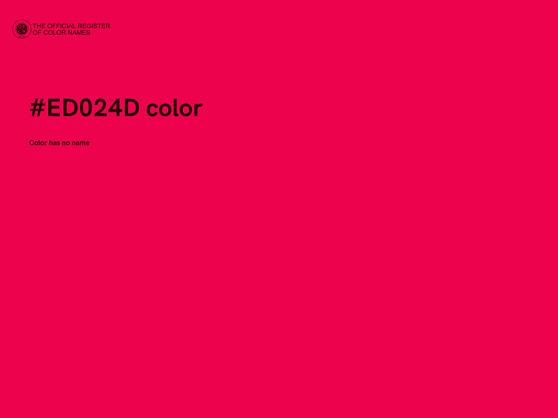 #ED024D color image