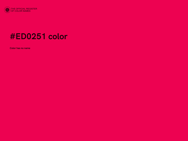 #ED0251 color image