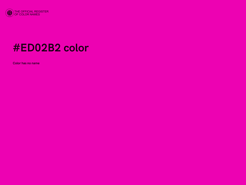 #ED02B2 color image