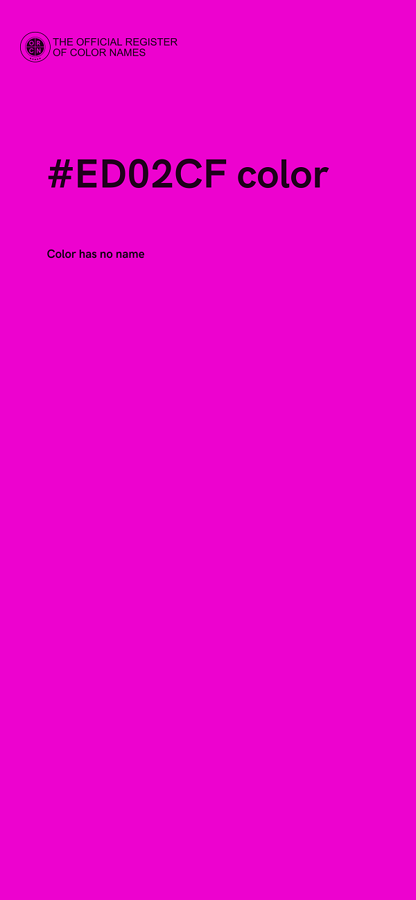 #ED02CF color image