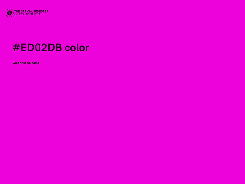#ED02DB color image