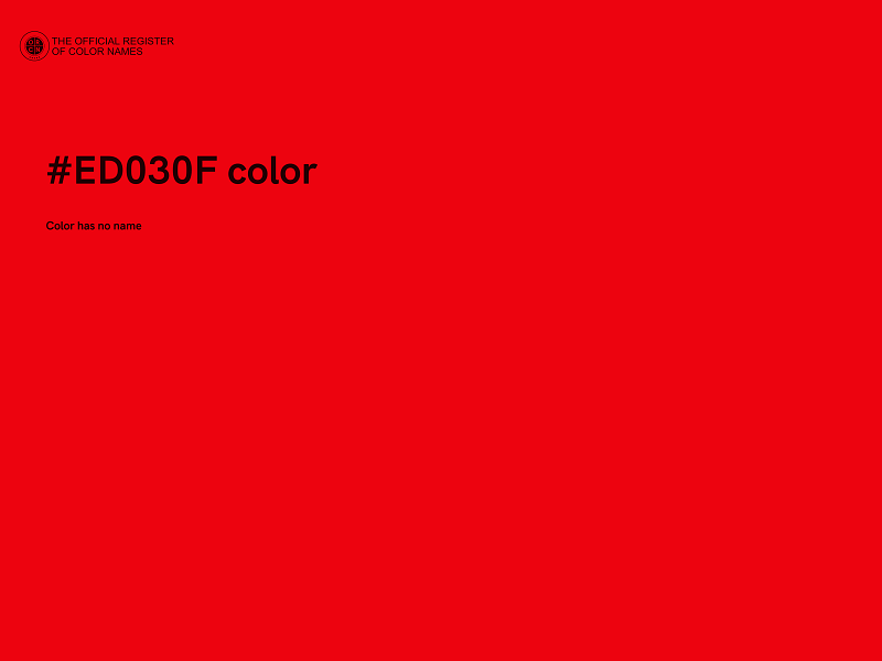 #ED030F color image