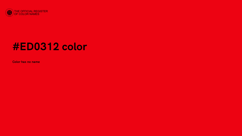 #ED0312 color image