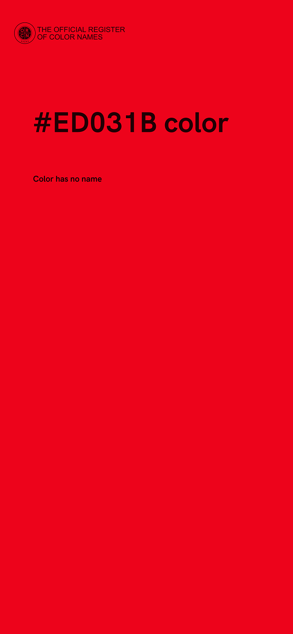 #ED031B color image