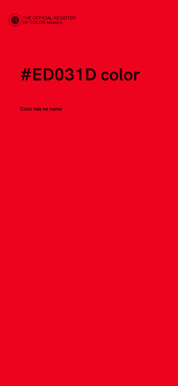 #ED031D color image