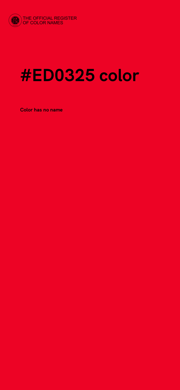 #ED0325 color image