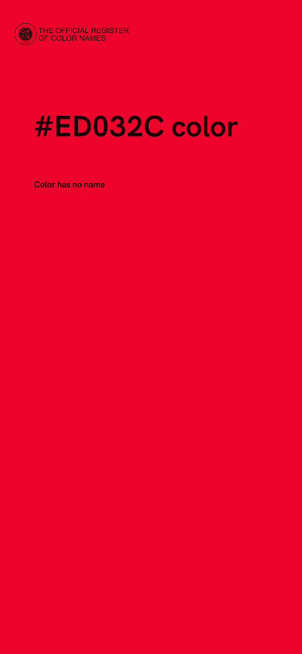 #ED032C color image