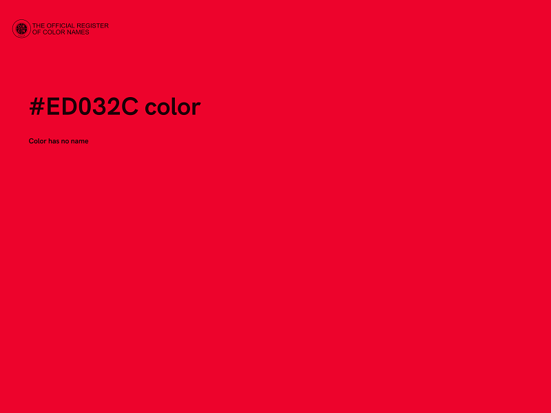 #ED032C color image