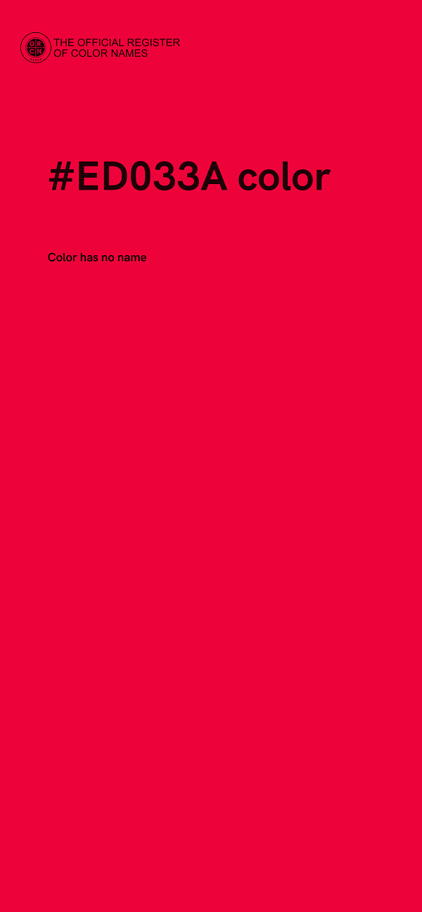 #ED033A color image