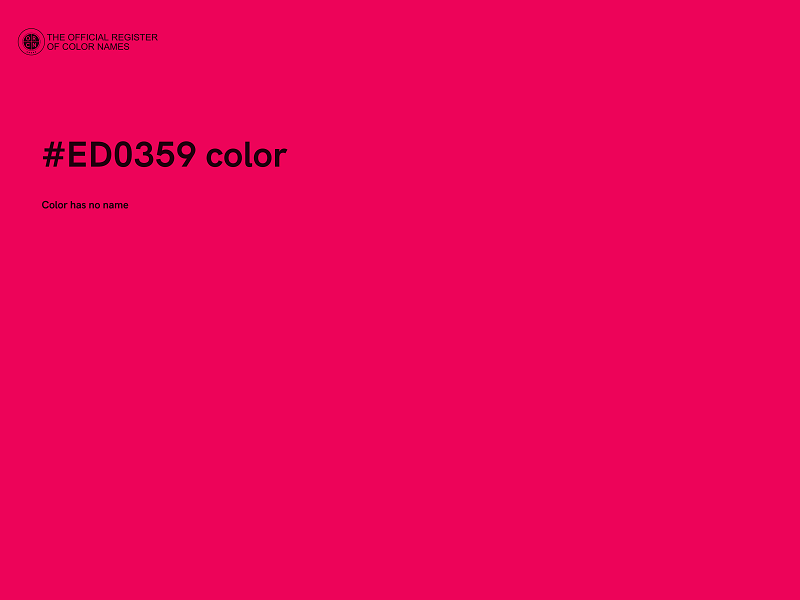 #ED0359 color image