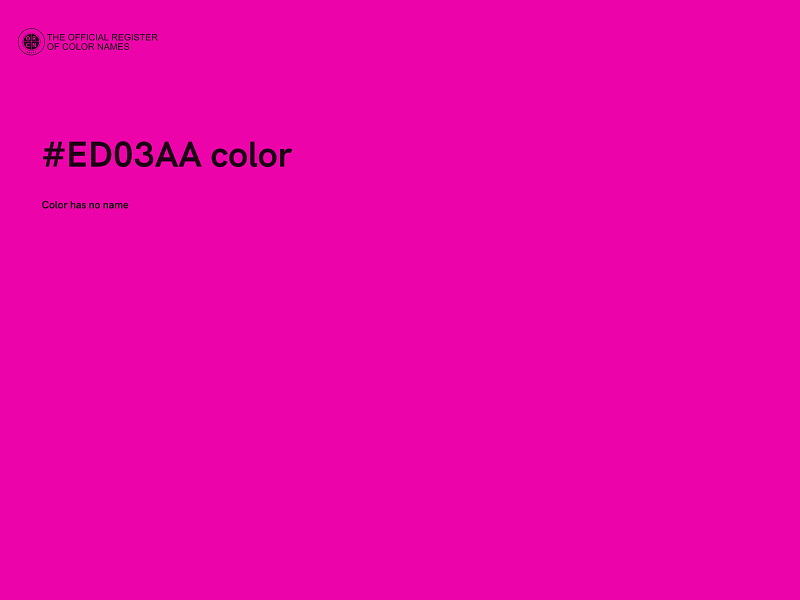 #ED03AA color image