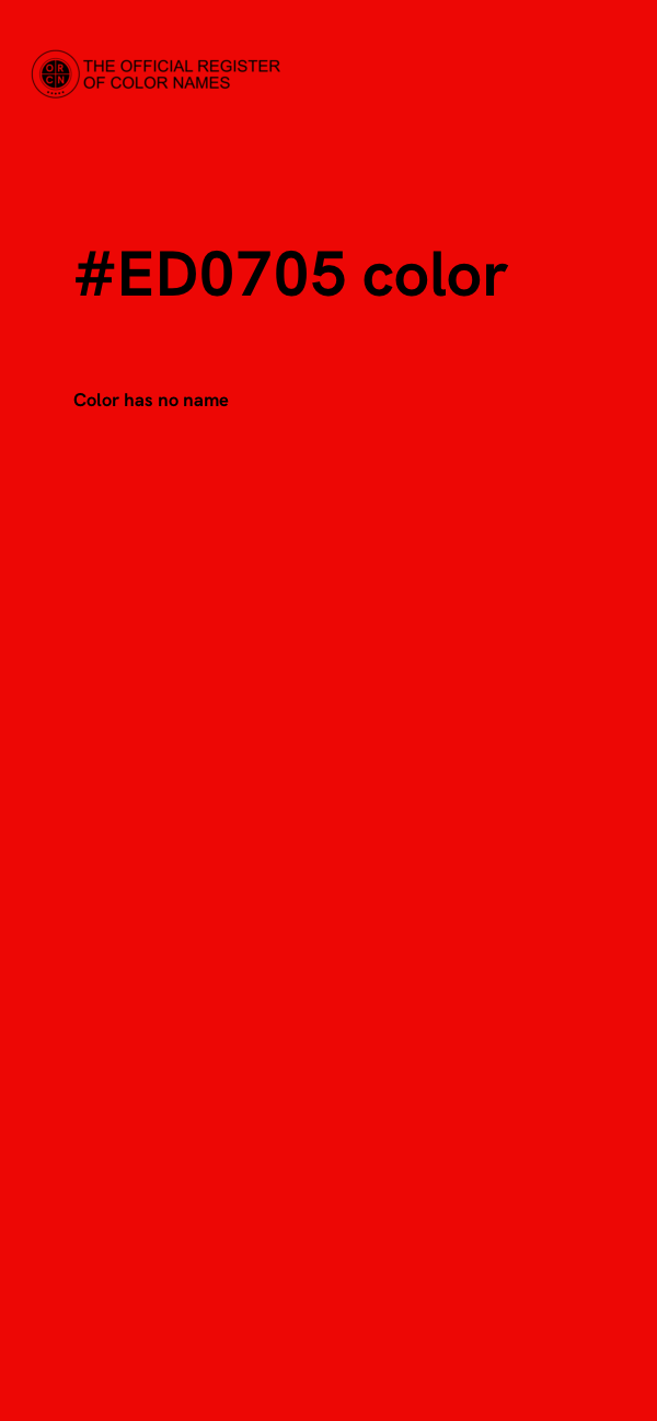 #ED0705 color image