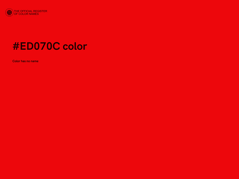 #ED070C color image