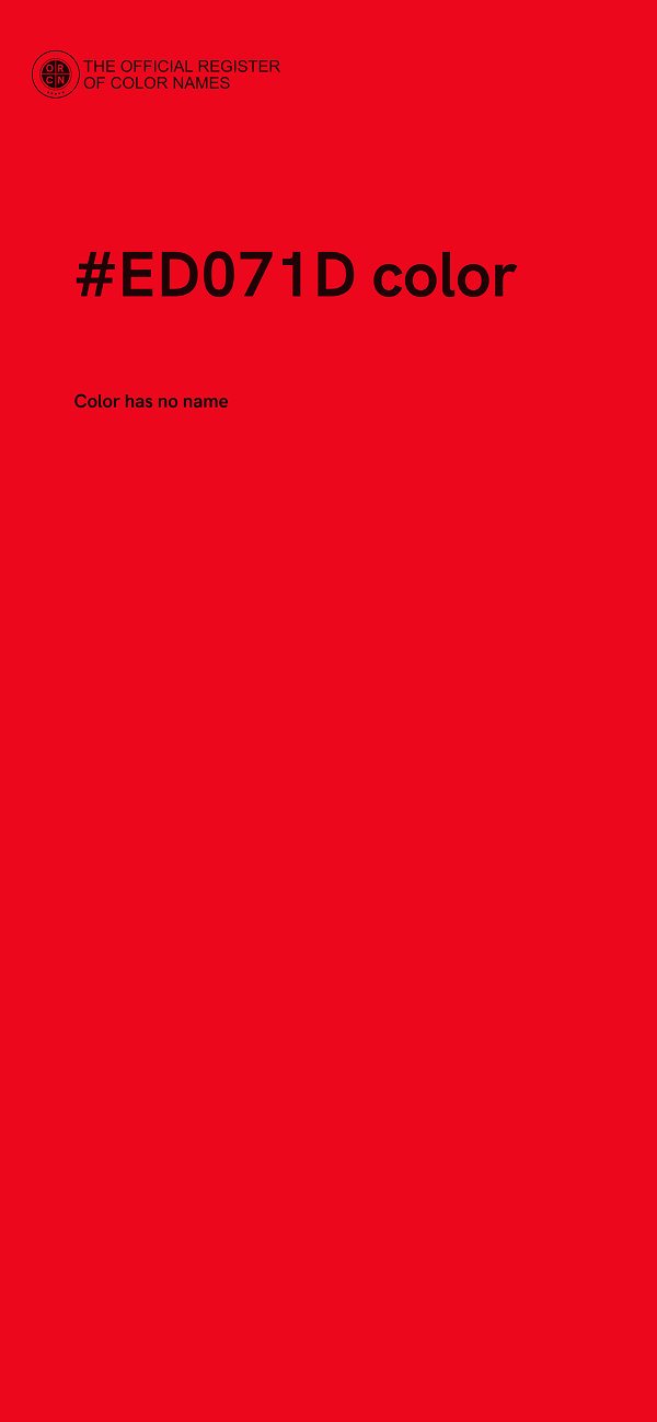 #ED071D color image