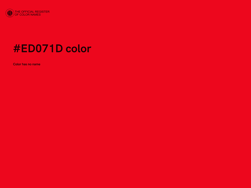 #ED071D color image