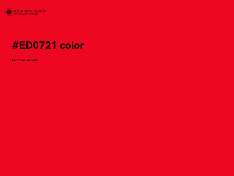 #ED0721 color image