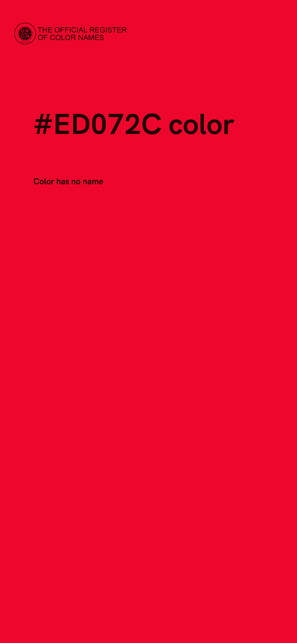 #ED072C color image