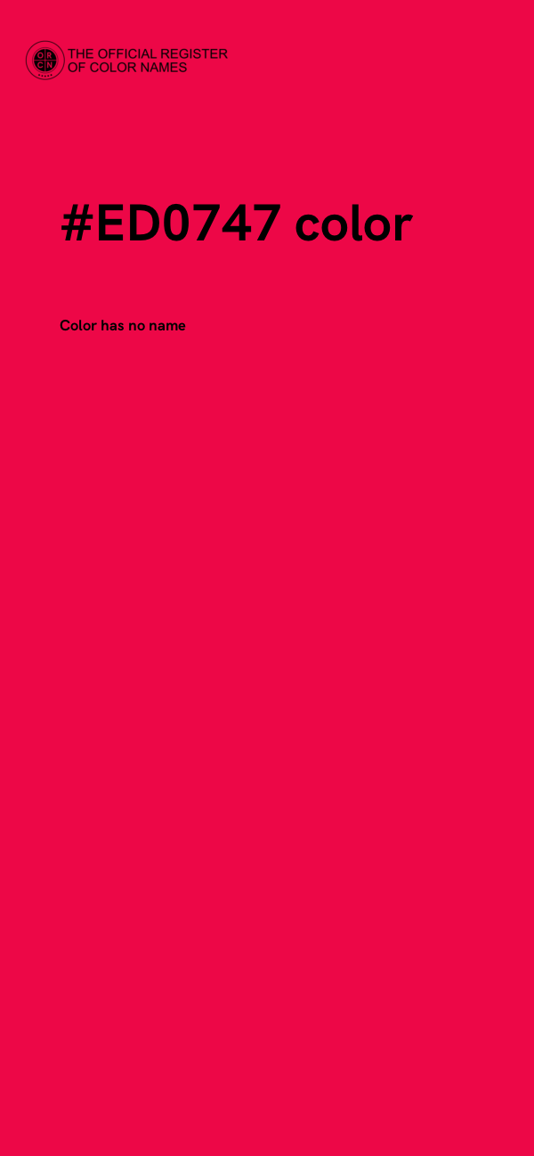 #ED0747 color image