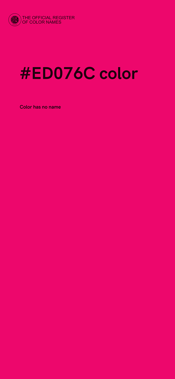 #ED076C color image