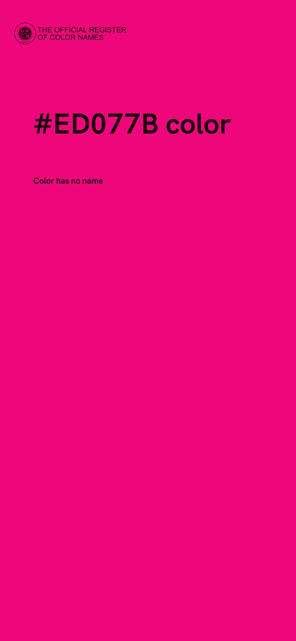 #ED077B color image