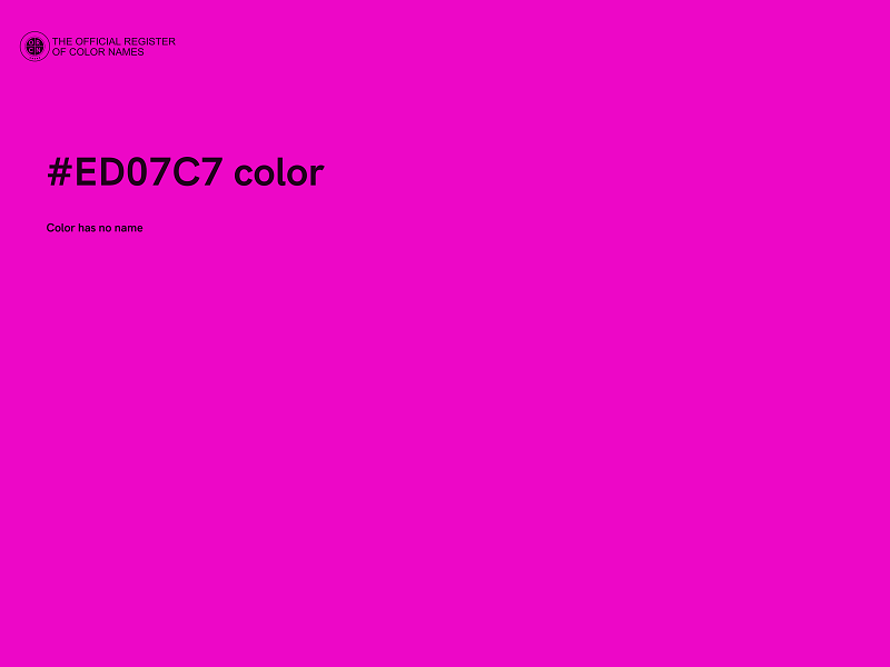 #ED07C7 color image