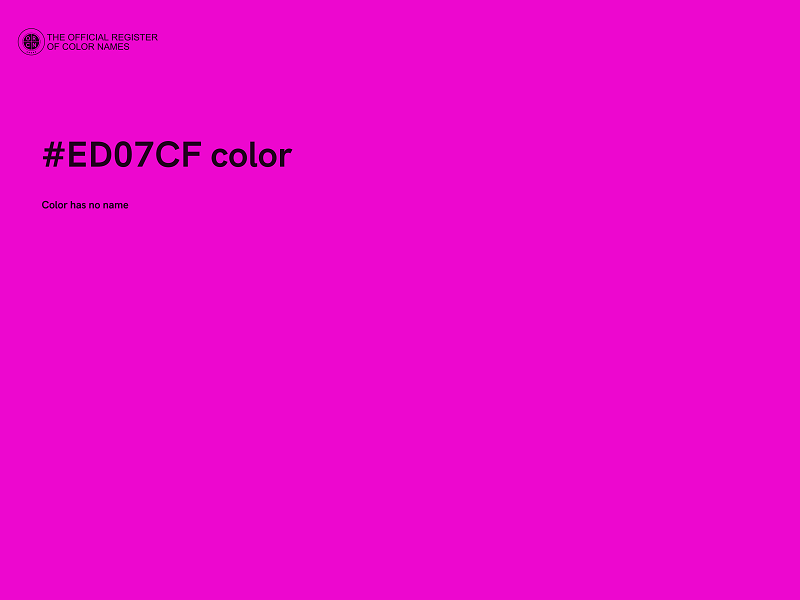 #ED07CF color image