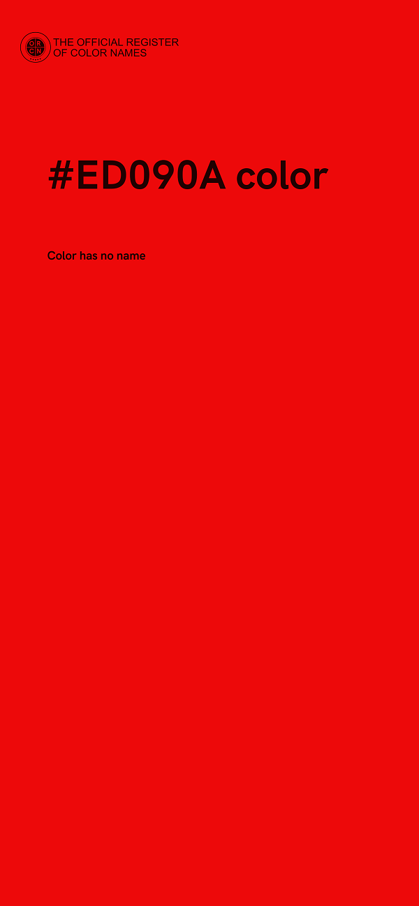 #ED090A color image