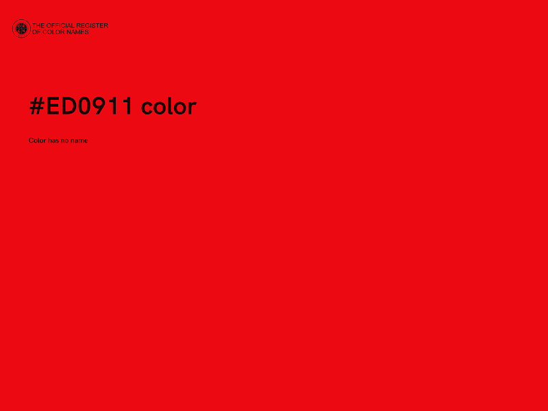 #ED0911 color image