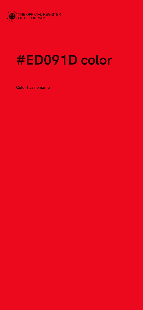 #ED091D color image