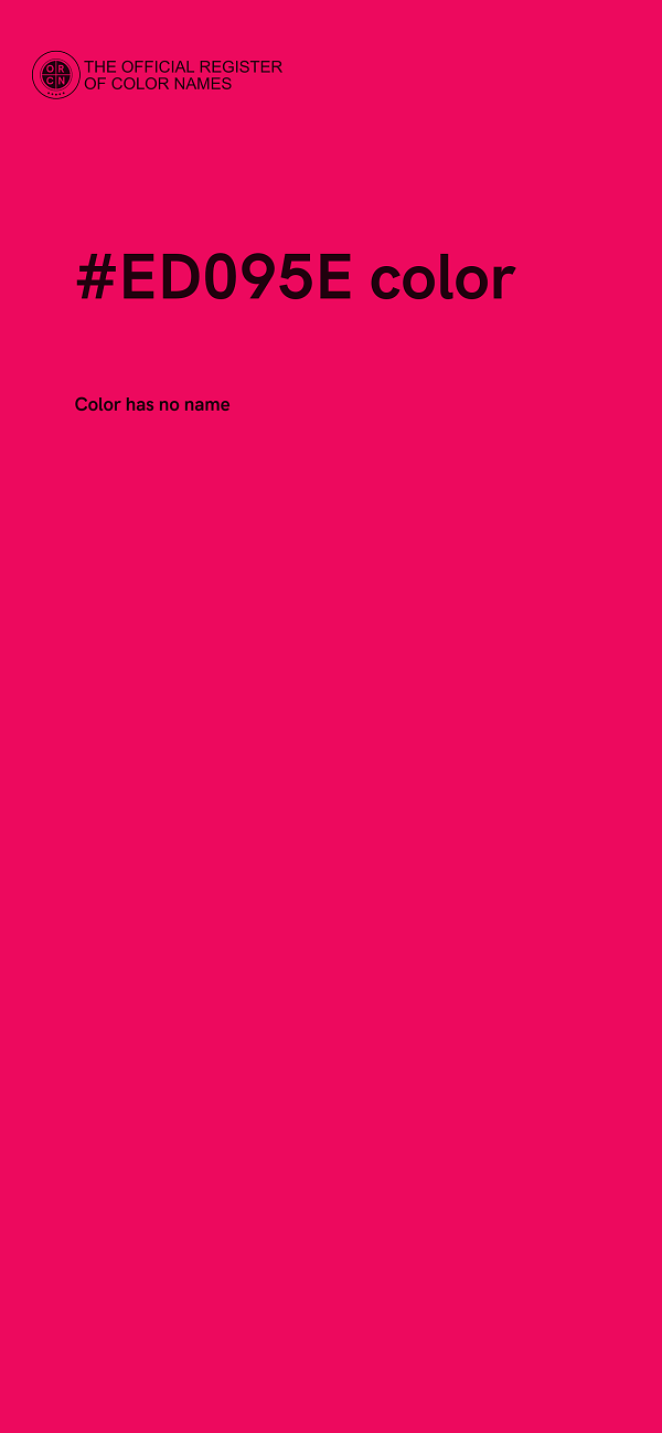 #ED095E color image