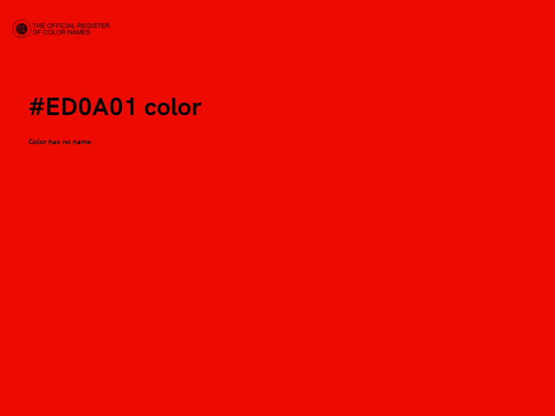 #ED0A01 color image