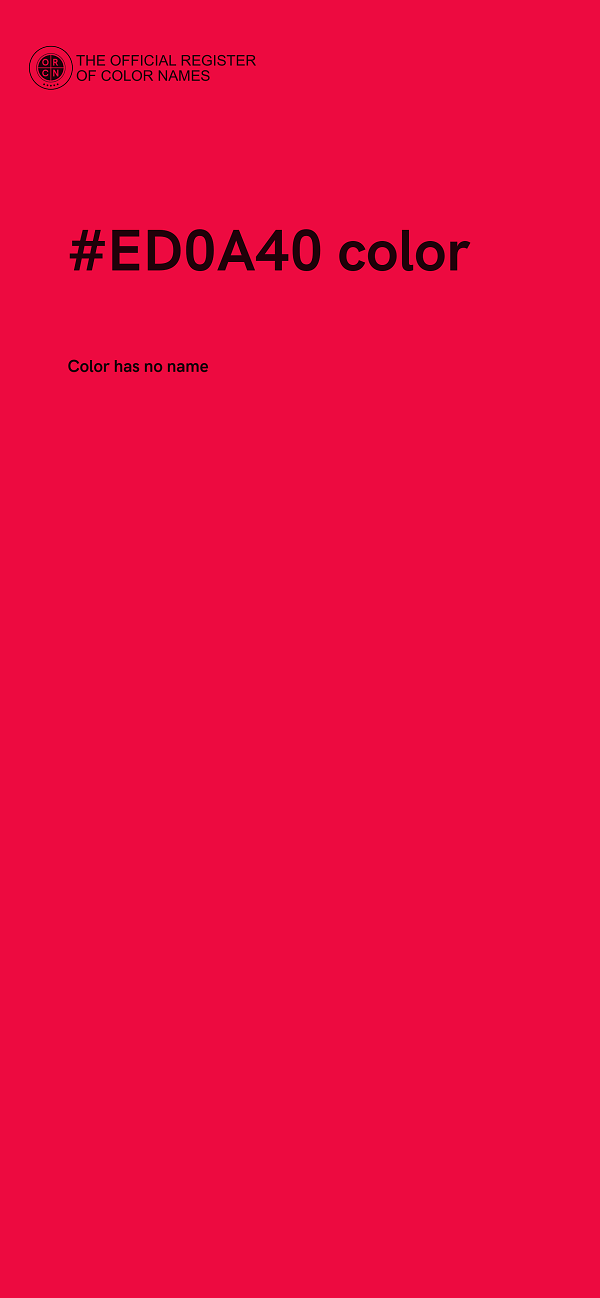 #ED0A40 color image