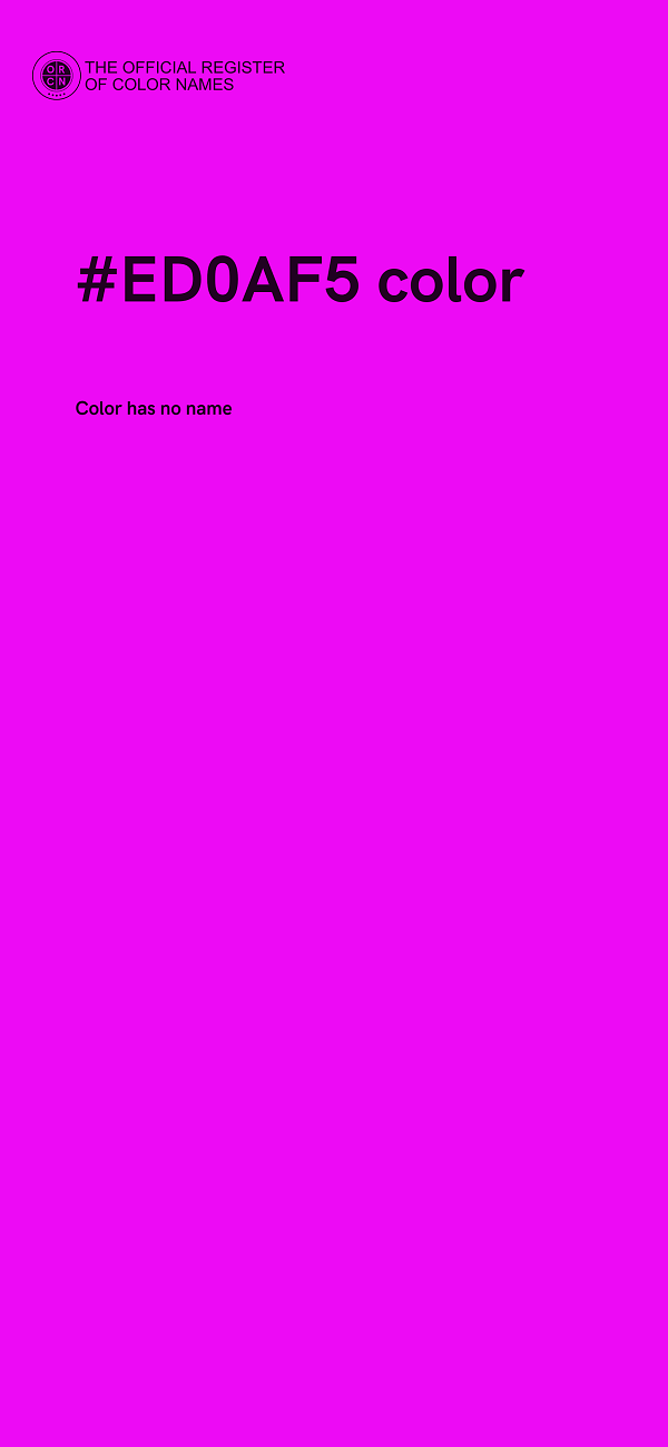 #ED0AF5 color image