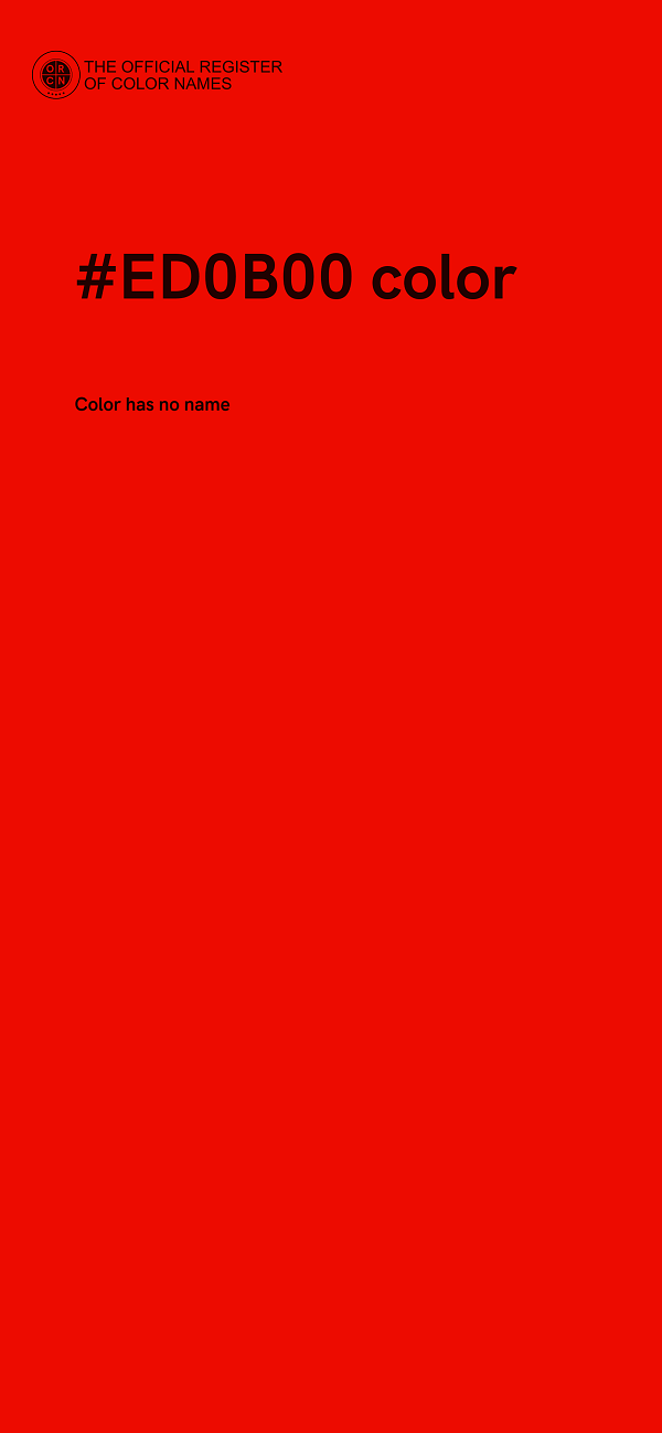 #ED0B00 color image